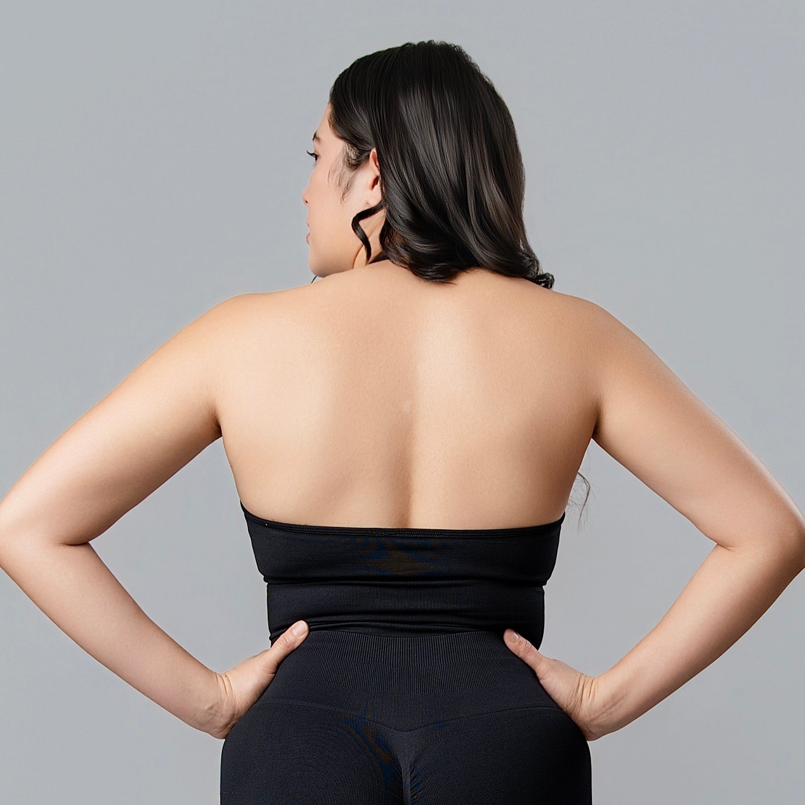 Black Women's Seamless V-Neck Tank