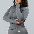 Gray Women's Long Sleeve Jacket