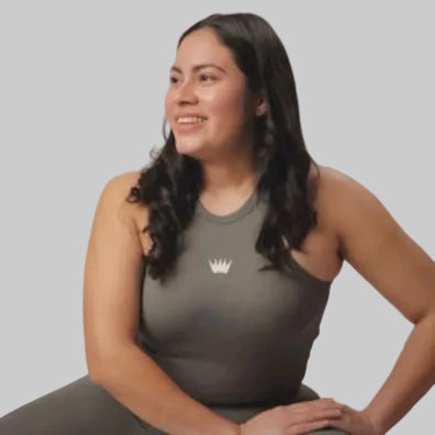 Gray Women's Seamless Sculpt Athletic Tank